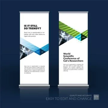 Abstract business vector set of modern roll Up Banner stand desi Stock Illustration