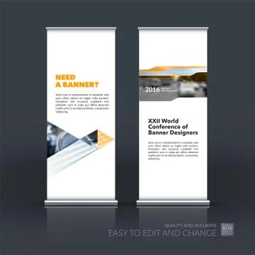 Abstract business vector set of modern roll Up Banner stand desi Illustration