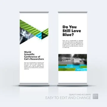 Abstract business vector set of modern roll Up Banner stand desi Stock Illustration