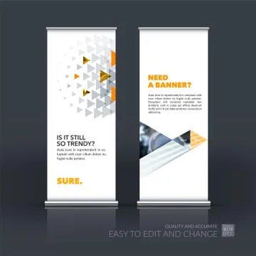 Abstract business vector set of modern roll Up Banner stand desi Illustration
