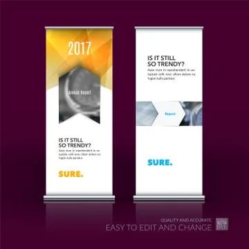 Abstract business vector set of modern roll Up Banner stand desi Illustration