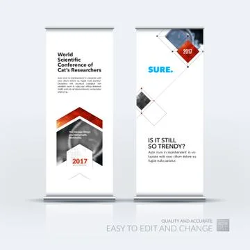 Abstract business vector set of modern roll Up Banner stand desi Illustration