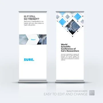 Abstract business vector set of modern roll Up Banner stand desi Illustration