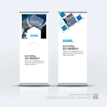 Abstract business vector set of modern roll Up Banner stand desi Stock Illustration