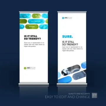 Abstract business vector set of modern roll Up Banner stand desi Illustration