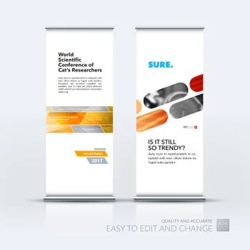 Abstract business vector set of modern roll Up Banner stand desi Illustration