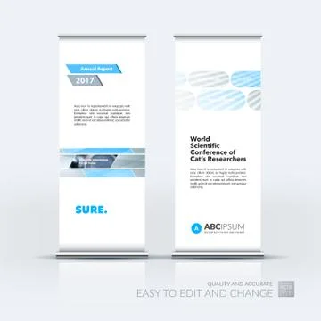 Abstract business vector set of modern roll Up Banner stand desi Illustration