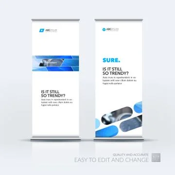 Abstract business vector set of modern roll Up Banner stand desi Illustration