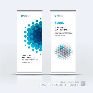 Abstract business vector set of modern roll Up Banner stand desi Illustration