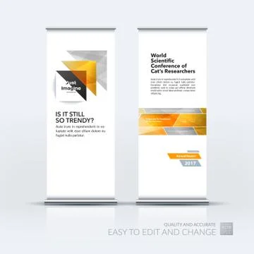 Abstract business vector set of modern roll Up Banner stand desi Illustration