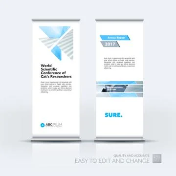 Abstract business vector set of modern roll Up Banner stand desi Illustration