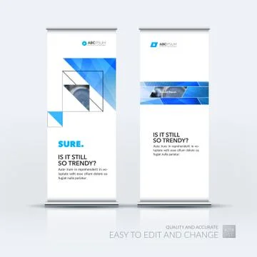Abstract business vector set of modern roll Up Banner stand desi Illustration