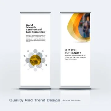 Abstract business vector set of modern roll Up Banner stand desi Illustration