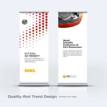 Abstract business vector set of modern roll Up Banner stand desi Illustration