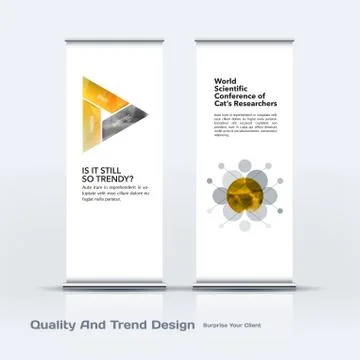 Abstract business vector set of modern roll Up Banner stand design template with Stock Illustration