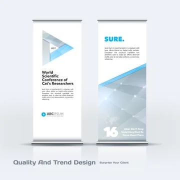 Abstract business vector set of modern roll Up Banner stand design template with Stock Illustration