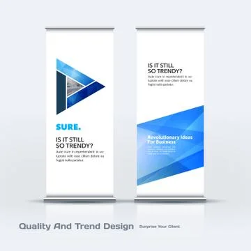 Abstract business vector set of modern roll Up Banner stand design template with Illustrazione stock