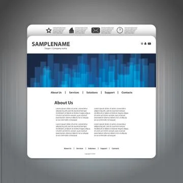 Abstract Business Web Site Design Template Vector Stock Illustration