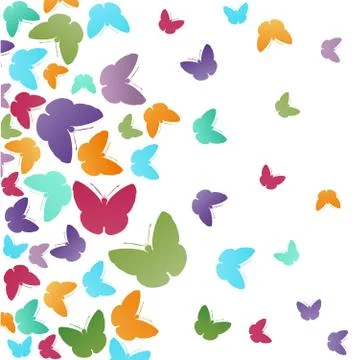 Abstract butterflies background Stock Illustration