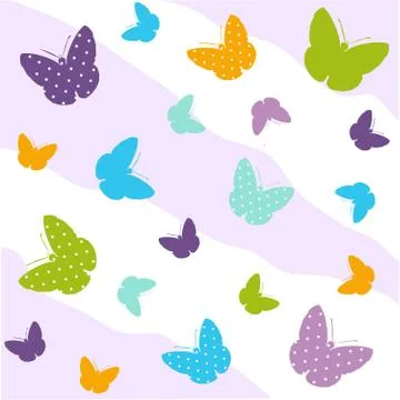 Abstract butterflies background Stock Illustration