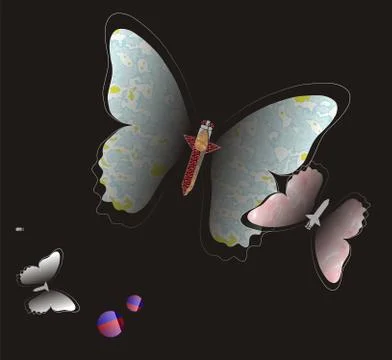 Abstract butterflies. Stock-Illustration