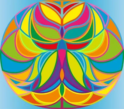 Abstract butterfly with blots Stock Illustration