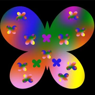 Abstract butterfly colorful pattern Illustrazione stock