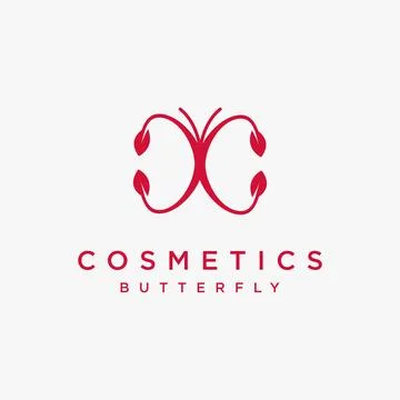 Abstract butterfly leaf logo icon vector template on white background Stock Illustration