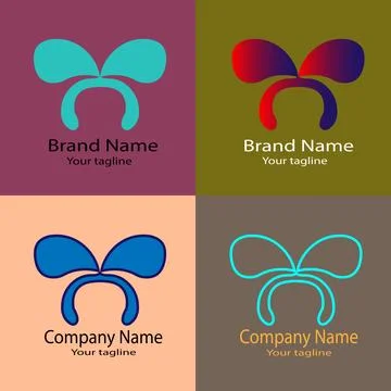 Abstract Butterfly Logo Stock Illustration
