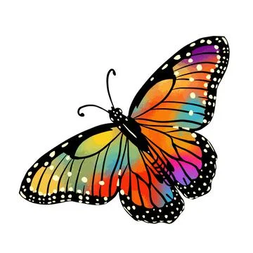 The abstract butterfly is multicolored. Vector illustration Stock Illustration