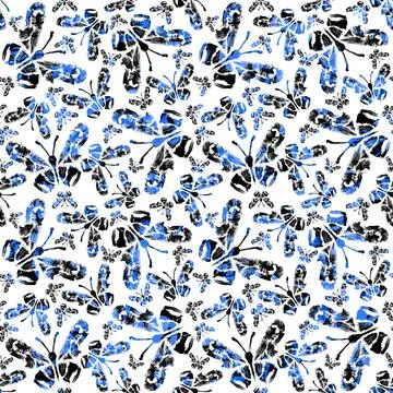 Abstract butterfly seamless background Stock Illustration