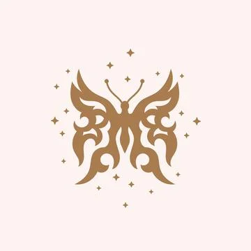 Abstract butterfly with star element vector Stock Illustration