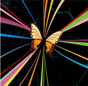 Abstract butterfly view Stock Illustration