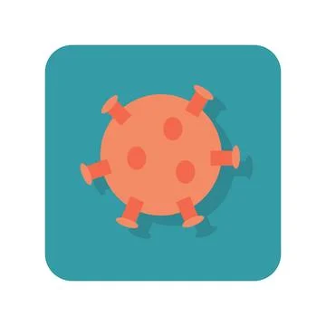 Abstract button bacterium covid icon on white background - Vector Abstract... Foto stock