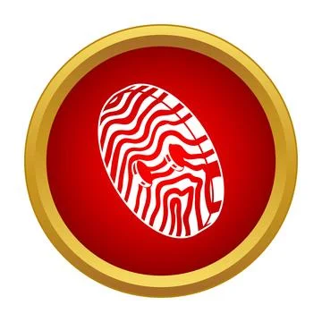 Abstract button icon with red and white wavy pattern 스톡 일러스트