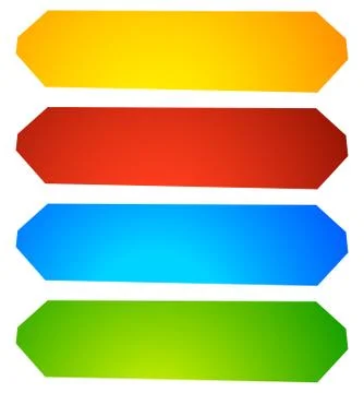 Abstract button or banner backgrounds, shapes. Colorful abstract design eleme Stock Illustration
