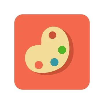 Abstract button palette icon on white background - Vector Stock Illustration