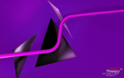 Abstract cable and triangles minimal composition background purple and pink. Stockillustratie