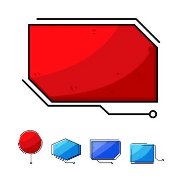 Abstract callout box frames with hud elements 스톡 일러스트