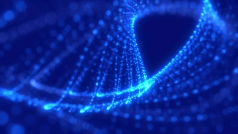 Abstract calm background with blue bokeh particles Video stock 265802938