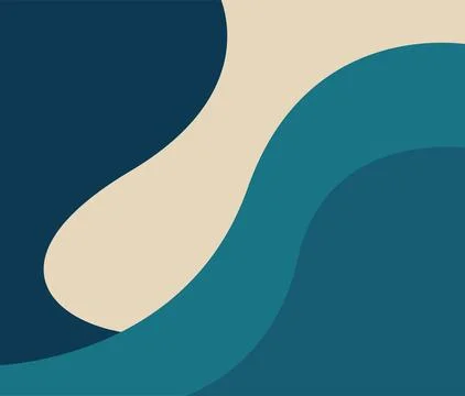 Abstract calming ocean wave pattern. Abstract paper cut vector template Stock Illustration