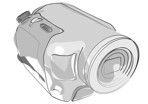 Abstract camcorder on white Stock Illustration