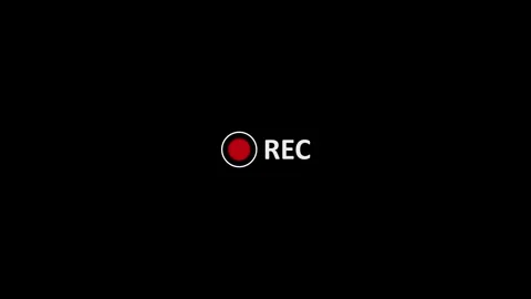 Abstract camera recording rec text icon with dark red dot 4k video with 25fps 库存影片 342156602