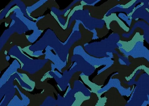 Abstract camouflage with brush pattern Stock-Illustration