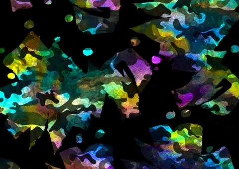 Abstract camouflage with brush pattern Stock Illustration