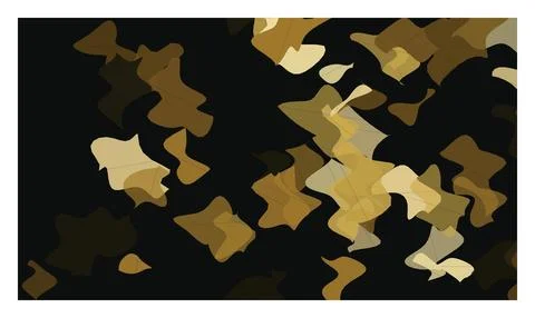 Abstract camouflage pattern background with brown shapes overlapping on dar.. Stock Illustration