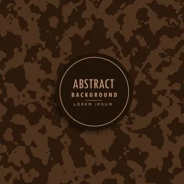 Abstract camouflage pattern in brown shade Stock Illustration