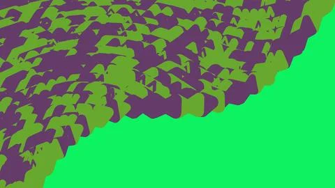 Abstract camouflage pattern with green and purple shapes Stock Illustration