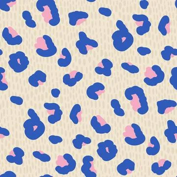 Abstract camouflage seamless pattern. Bold color leopard or ocelot print allover Illustrazione stock