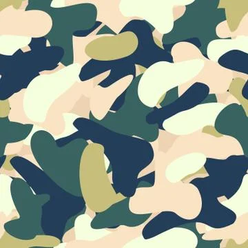 Abstract camouflage seamless pattern. Camo pattern background. Illustrazione stock